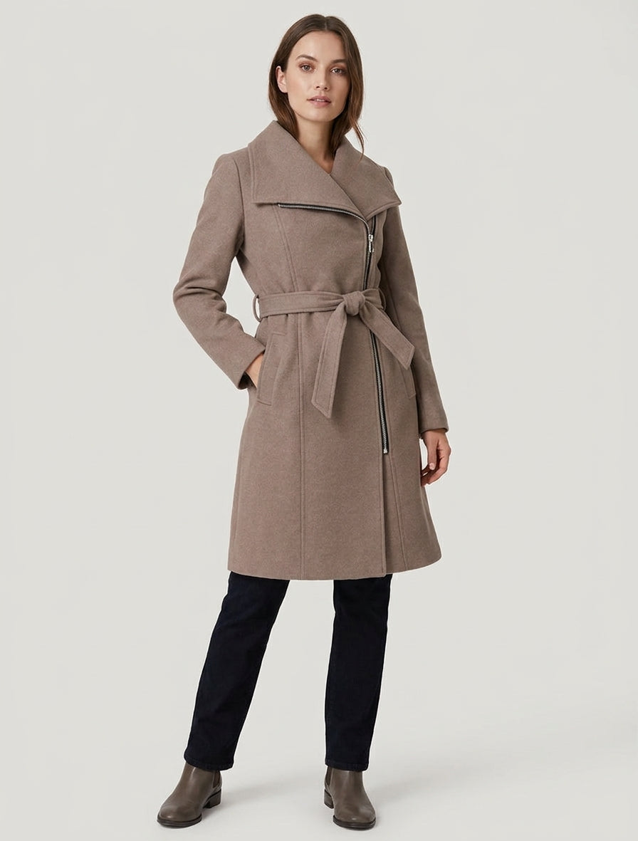 Cappotto con zip e collo a revers - Talpa
