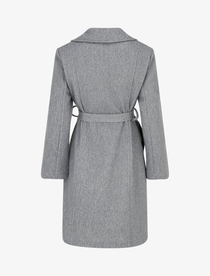 Manteau zippé col à revers - Gris clair - 2