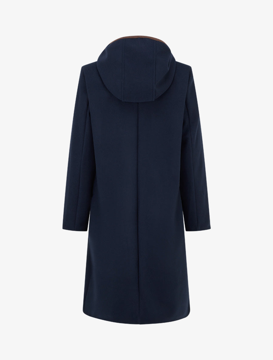 Duffle-coat à attaches contrastantes - Marine - 2