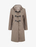 Duffle-coat à attaches contrastantes - Taupe - 1