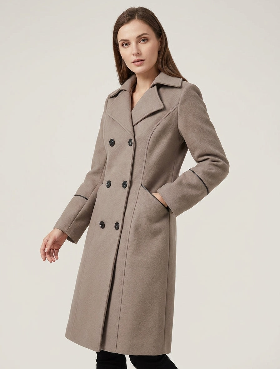 Cappotto lungo doppiopetto taglio dritto - Talpa