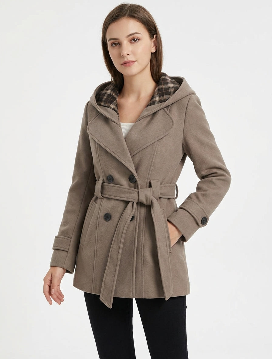 Cappotto semplice con cappuccio stampato rimovibile - Talpa