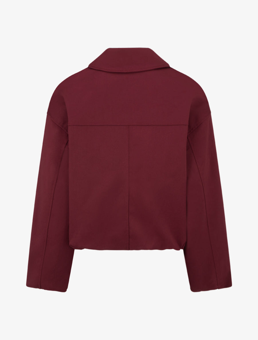 Bomber uni zippé - Bordeaux - 2