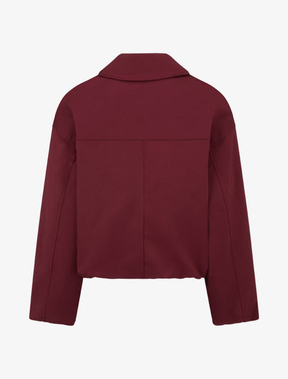 Bomber uni zippé - Bordeaux - 2