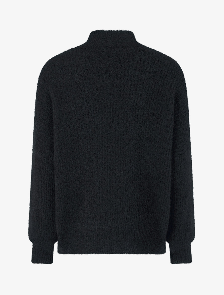 Pull en maille duveteux - Noir - 2