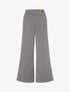 Pantalon ample taille haute élastiquée - Gris foncé - 1