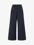 Pantalon à pont à boutons décoratifs - Marine - 1