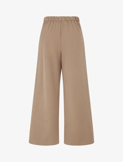 Pantalon à pont à boutons décoratifs - Camel - 2