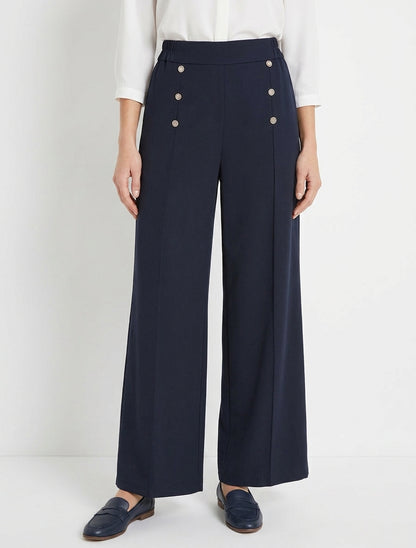 Pantaloni a palazzo taglio dritto - Marina
