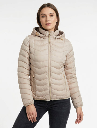 Piumino aderente trapuntato - Beige