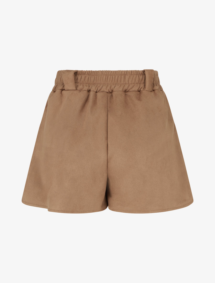 Short en suédine en trompe l&