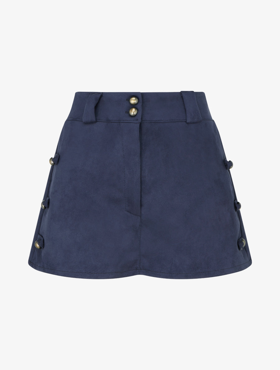 Short en suédine en trompe l&