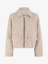 Veste coupe boule duveuteuse - Beige - 1