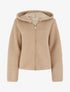 Veste zippée à capuche effet laine bouclée - Beige - 1