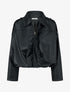 Veste simili ample style bomber - Noir - 1