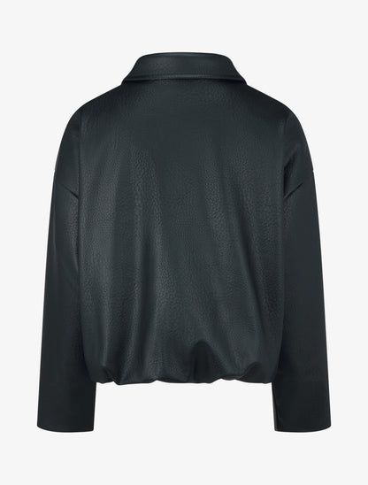 Bomber en simili coupe boule - Noir - 2