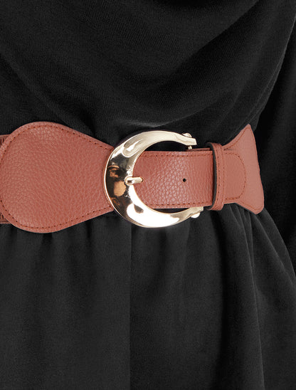 Robe bimatière à col bénitier - Noir - 3