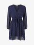 Robe mi-longue élastiquée unie - Marine - 5