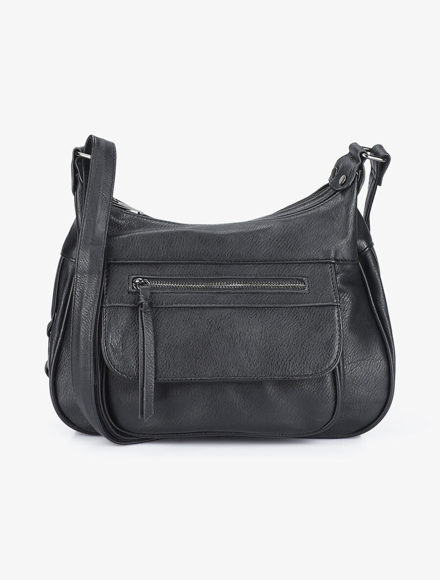 Sac besace Valeria - Noir - 1