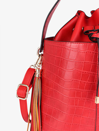 Sac seau Petra - Rouge - 4