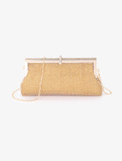Pochette style bourse à strass - Or - 1