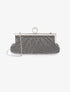 Pochette style bourse à strass et fermoir bague - Noir - 5
