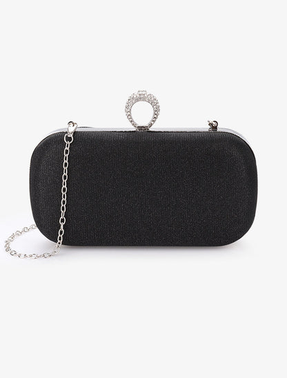 Minaudière à paillettes et fermoir bague - Noir - 5