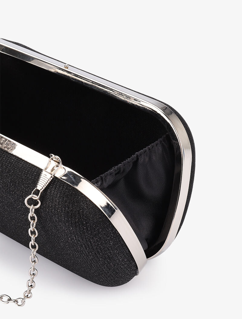 Minaudière à paillettes et fermoir bague - Noir - 4