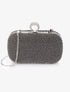 Minaudière à strass et fermoir bague - Noir - 5
