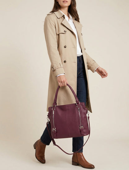 Borsa shopper Eugénie - Prugna