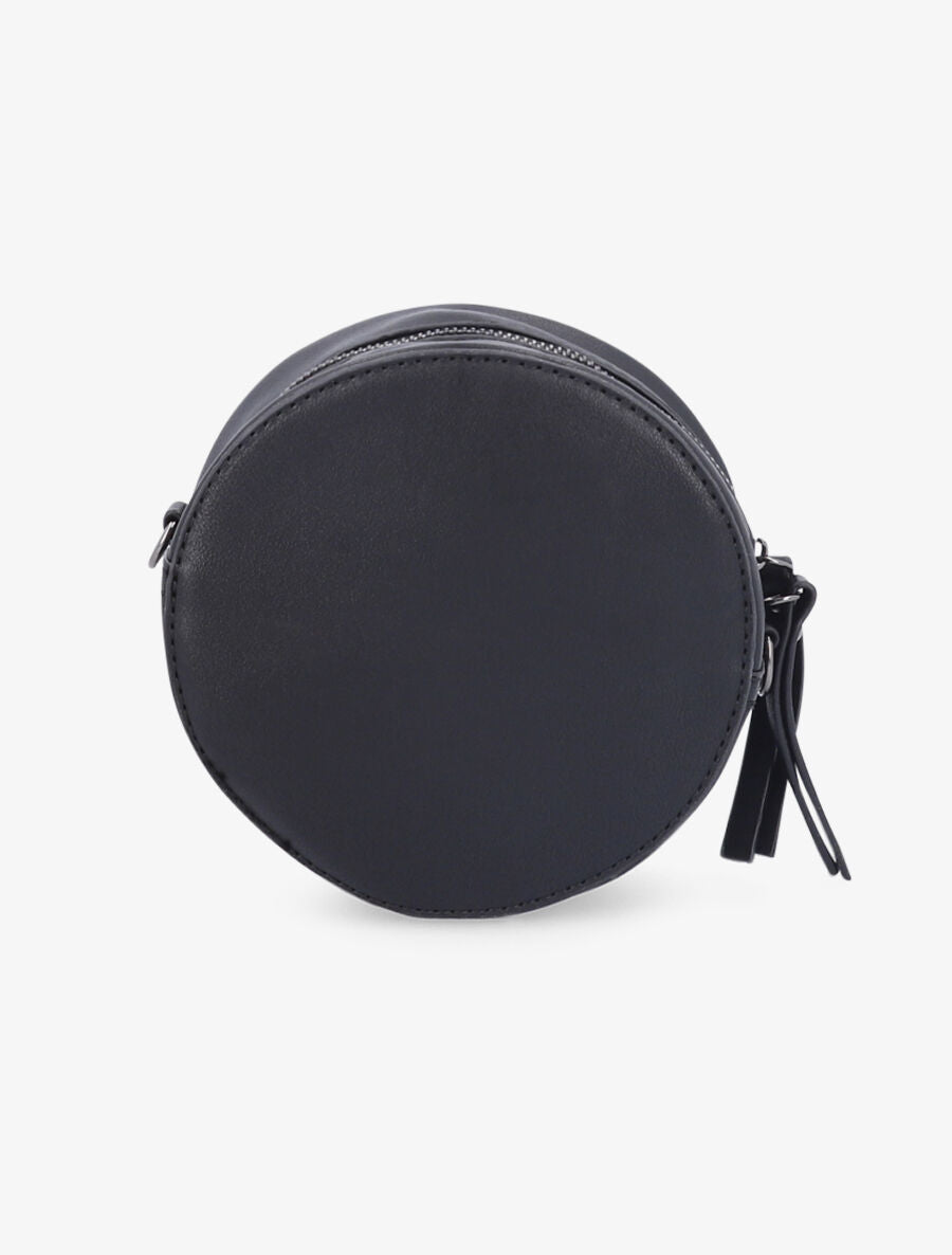 Minaudière ronde à imprimé python - Noir - 3