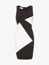 Robe bicolore droite - noir/blanc - 1