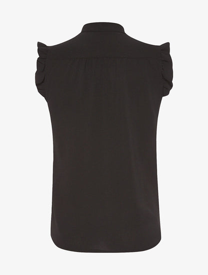 Blouse col à nouer - noir - 2