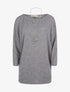 Pull doux et sautoir étoile - gris - 1