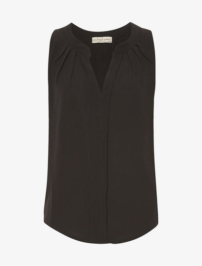 Débardeur ample en mousseline - noir - 3