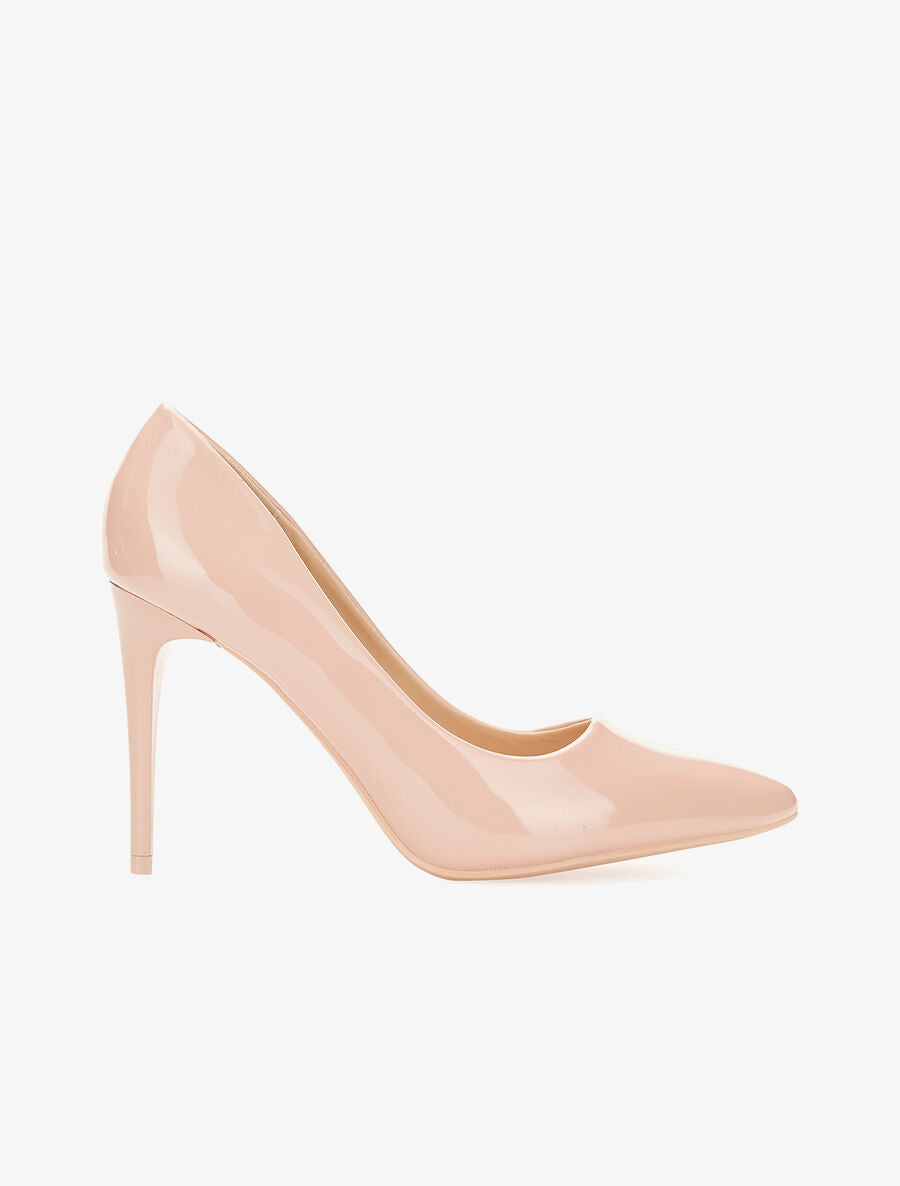 Escarpins casual vernis - beige - 1
