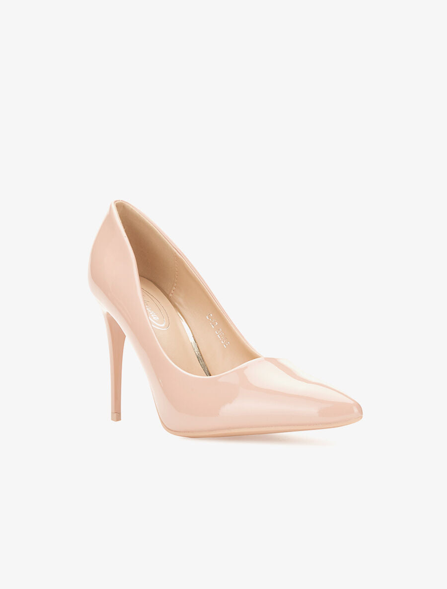 Escarpins casual vernis - beige - 2