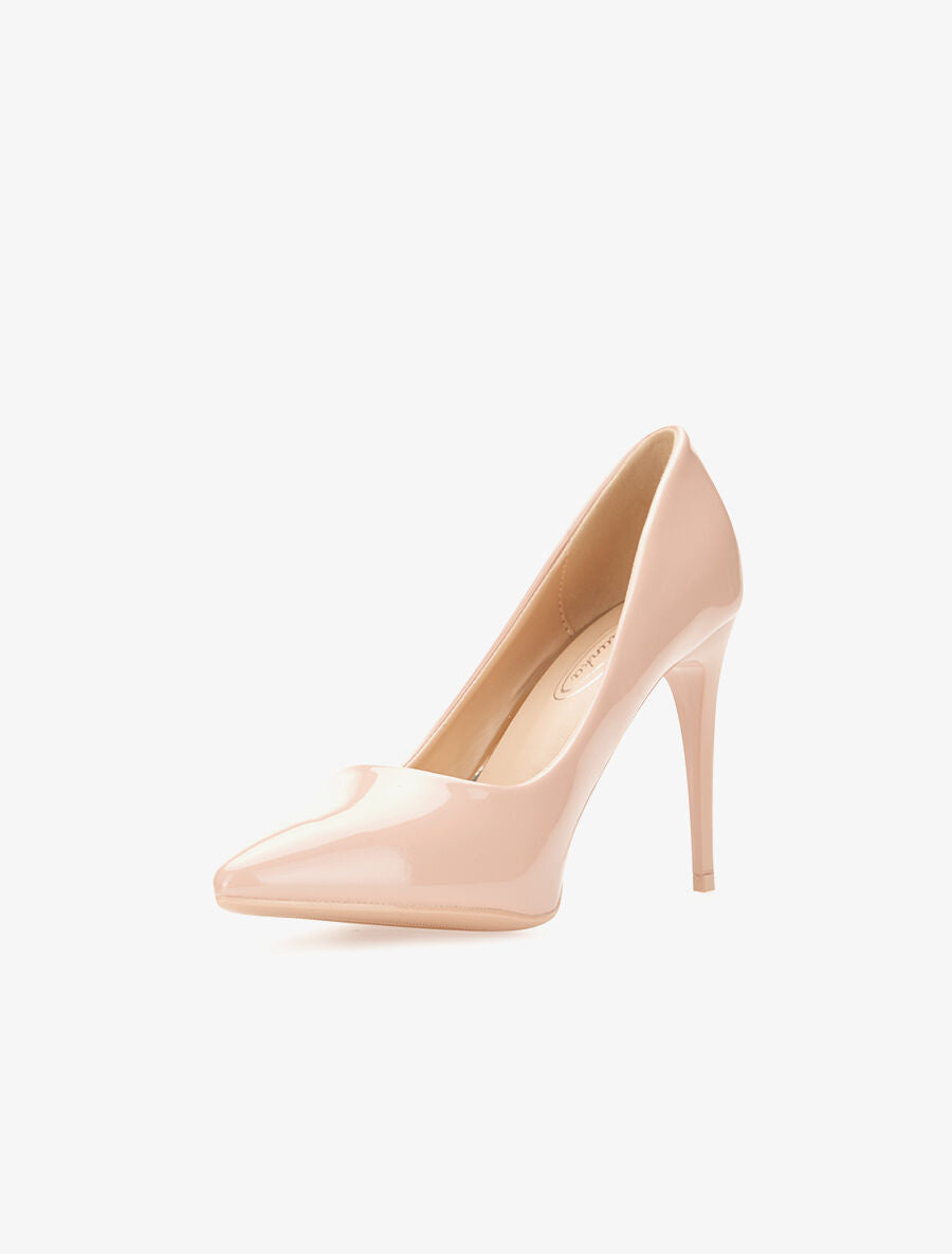 Escarpins casual vernis - beige - 3