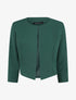 Veste droite uni manches 3/4 - Vert émeraude - 1