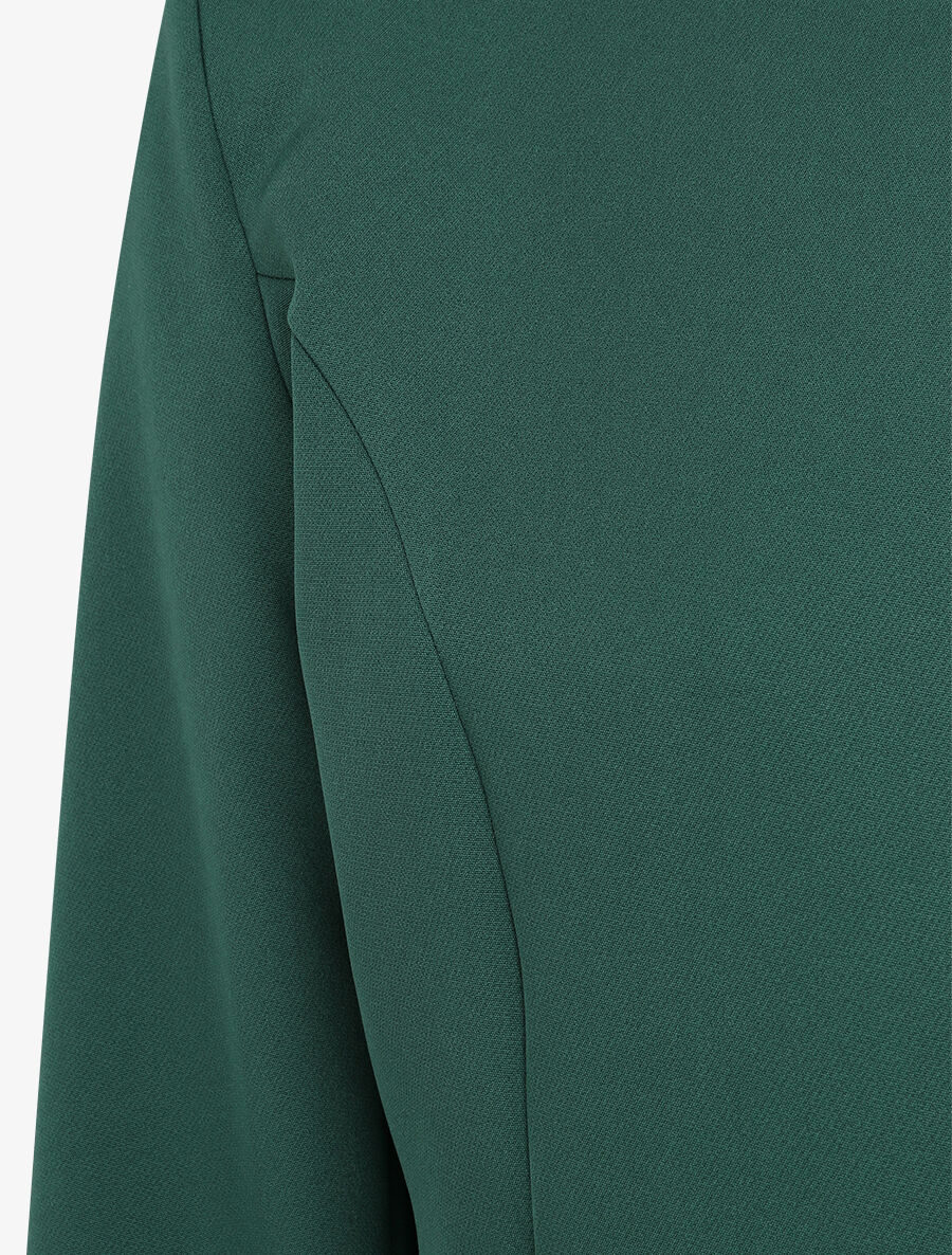 Veste droite uni manches 3/4 - Vert émeraude - 3