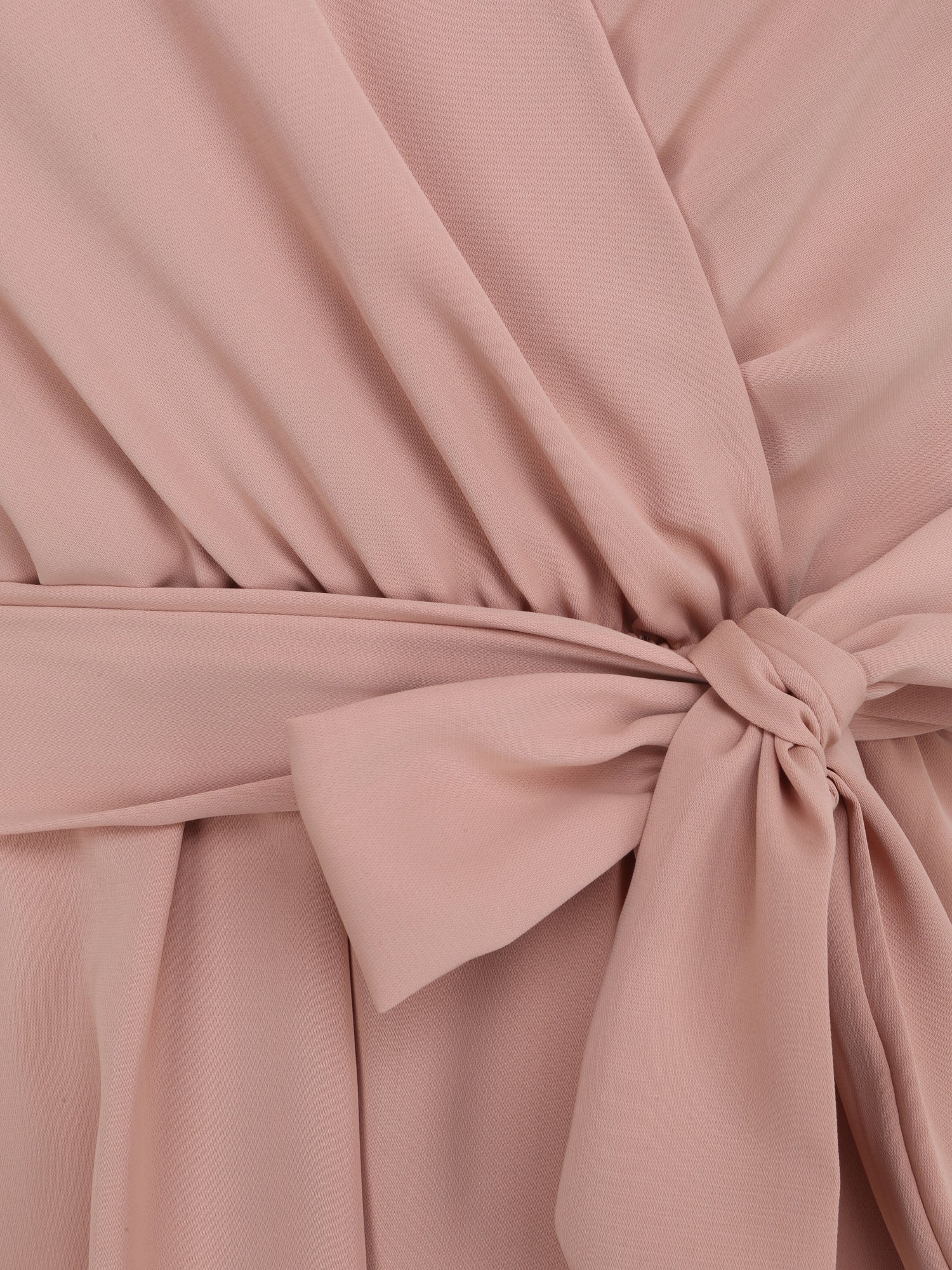 Robe patineuse courte à manches courtes volantées - Rose poudré - 3