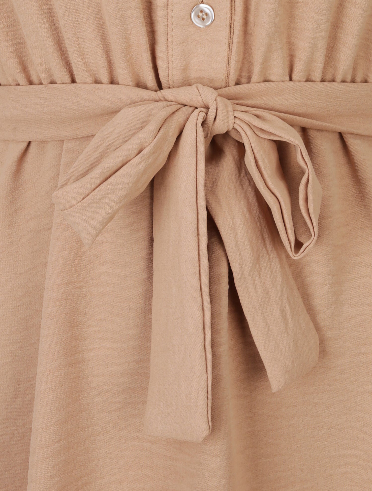 Robe patineuse à col tunisien - Beige - 3