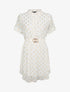 Robe patineuse courte imprimé pois irisés - Blanc - 4