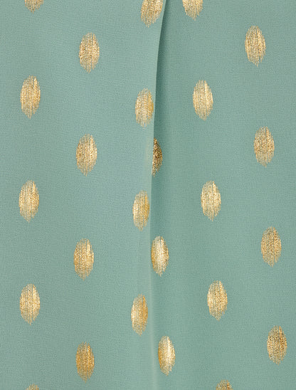 Top droit sans manches à imprimé pois irisés - Vert d&