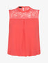 Top boule en voile à épaules en dentelle - Corail - 4