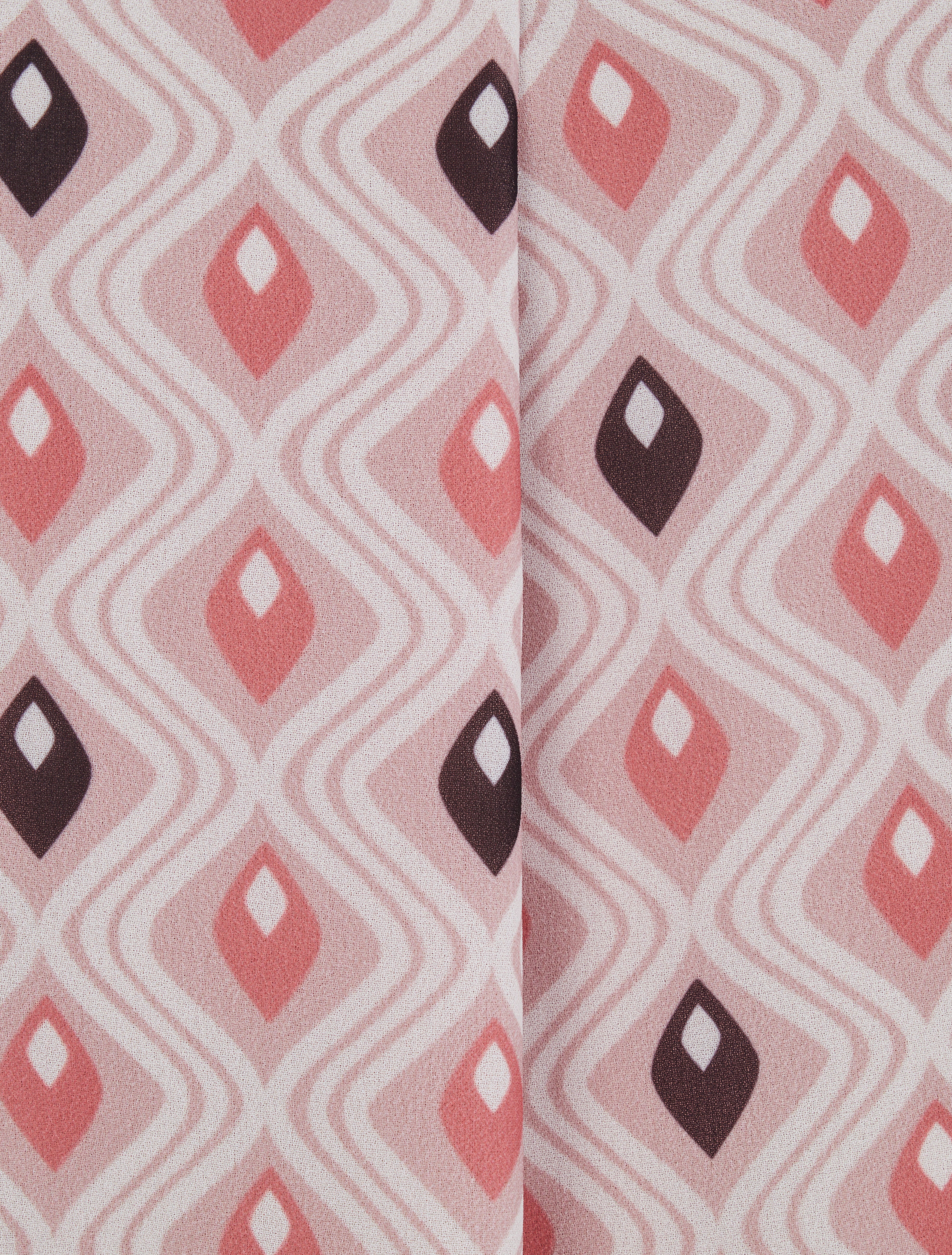 Top droit sans manches à imprimé mosaïque graphique - Rose - 3