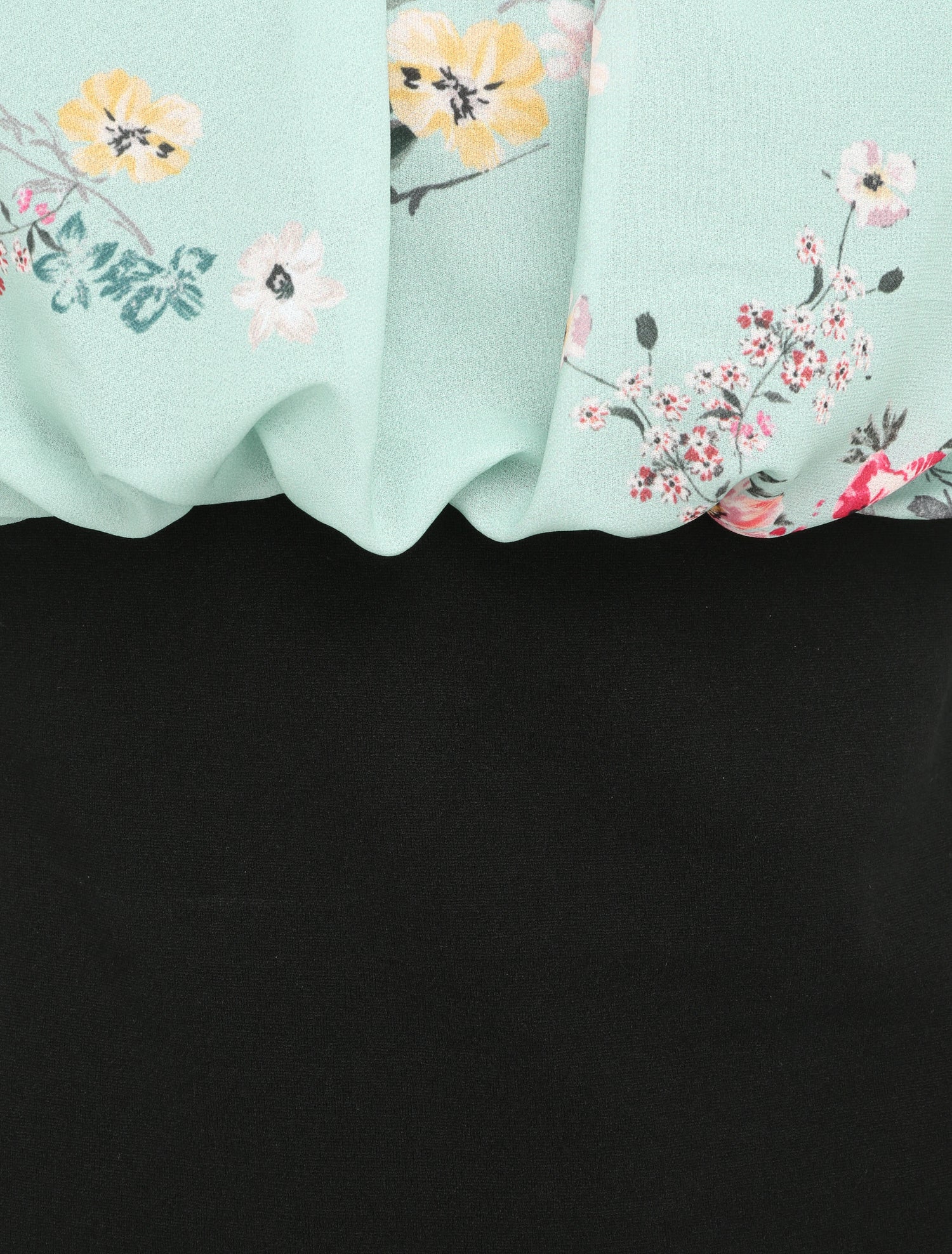 Top boule à imprimé bouquet champêtre - Vert d&