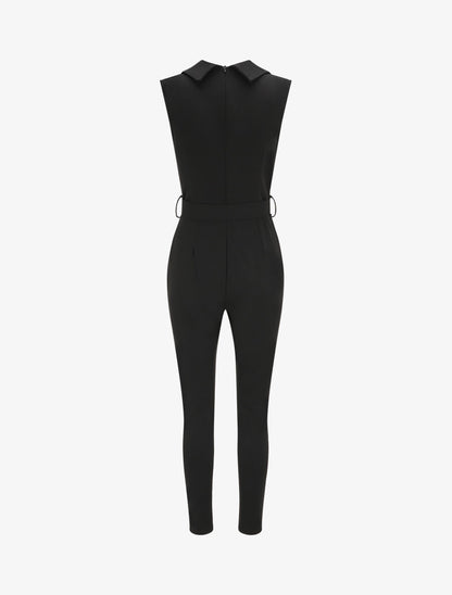 Combinaison carotte uni sans manches - Noir - 2