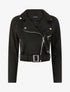 Veste courte en suédine - Noir - 4