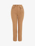 Pantalon carotte taille haute uni - Camel - 1